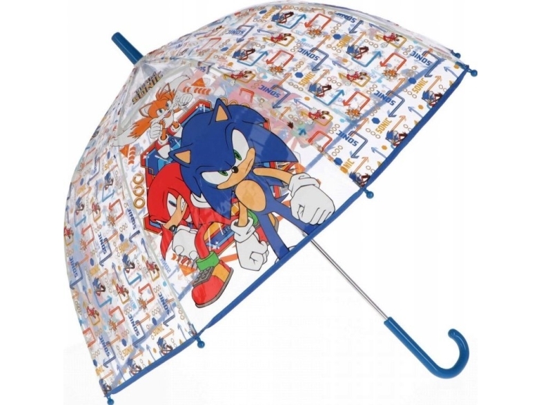 Børn Euroswan Parasol Klar Automatisk 48Cm Polyester Sonic The Hedgehog Sn7152mc Børn Euroswan