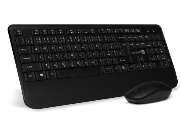 Connect It Ckm-7800-Cs, Fuld Størrelse (100 %), Trådløs, Rf Trådløst, Sort, Mus Inkluderet