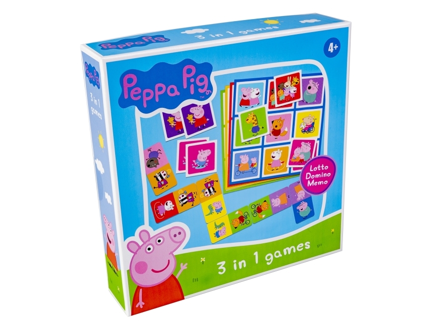 3-In-1 (Lotto,Domino,Memo) Peppa Pig
