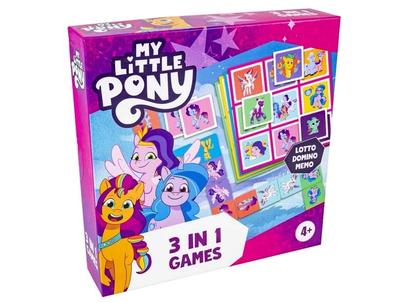 3-in-1 (Lotto,Domino,Memo) My Little Pony | Andra leksaksmärken - Min lilla ponny | GameStuff