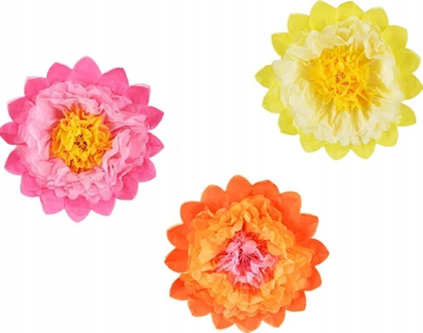 Mfp Papier Seidenpapier Dekoration Blumen 35Cm 3Pcs