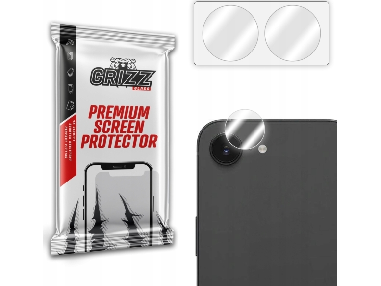 Grizzglass Hybridglass Kameralinsebeskytter Til Apple Iphone 16E [2 Pack]