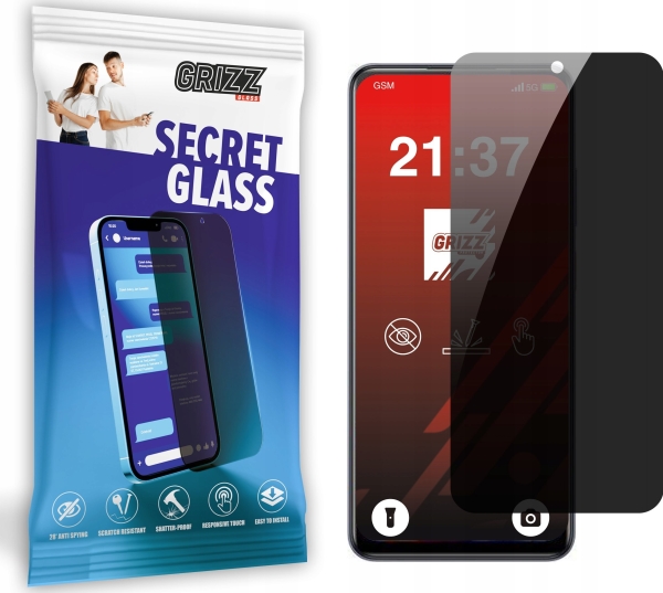 Grizzglass Secretglass Privatskærm Til Zte Blade V70 Max