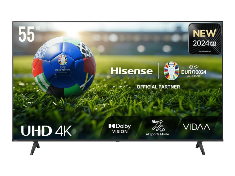 Hisense 55A6n - 55" Diagonal Klasse A6n Series Led-Bagbelyst Lcd Tv - Smart Tv - Vidaa - 4K Uhd (2160P) 3840 X 2160 - Hdr - Direct Led - Sort