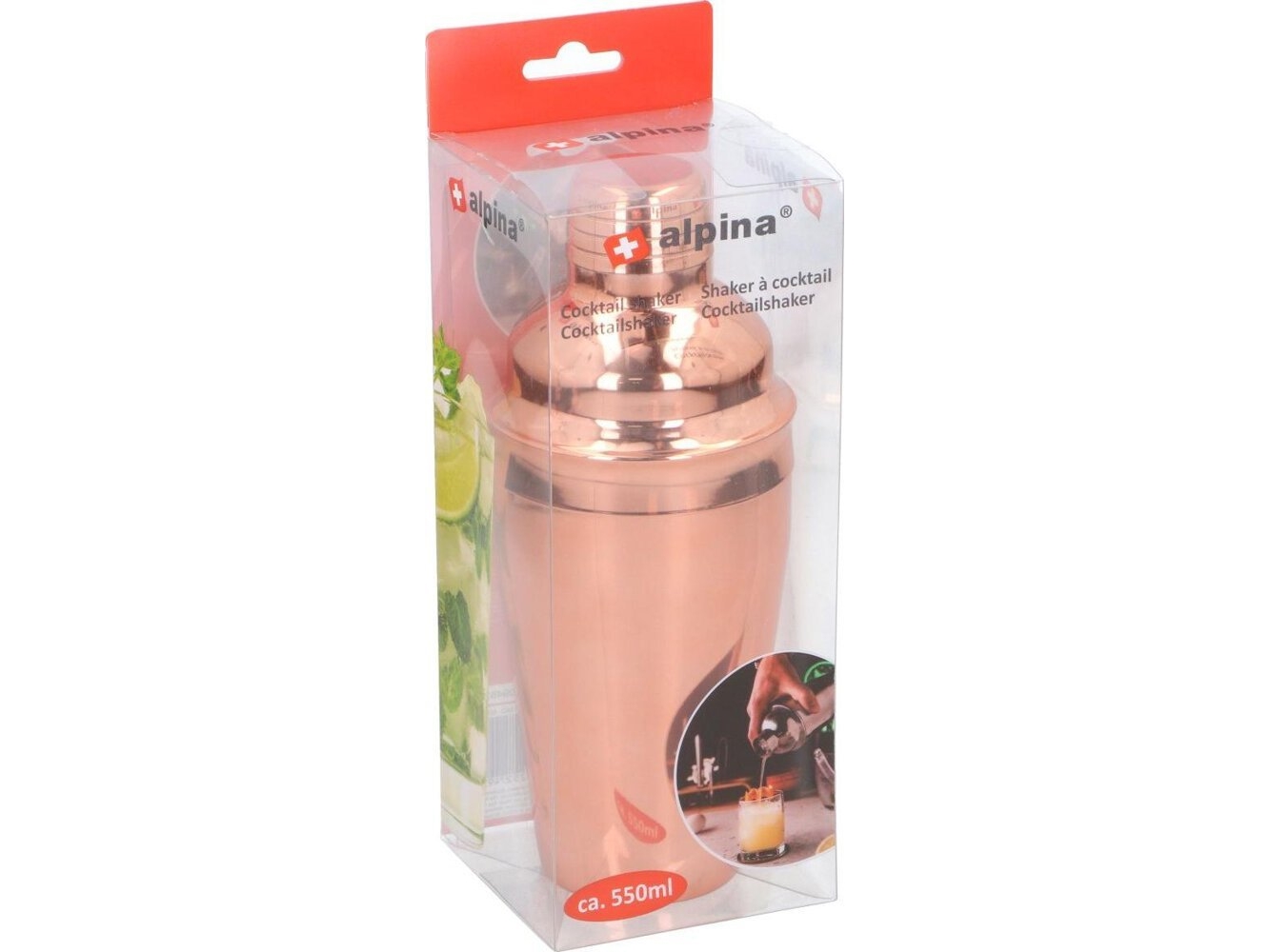 Alpina COCKTAIL SHAKER 550ML ALPINA RØD GULD