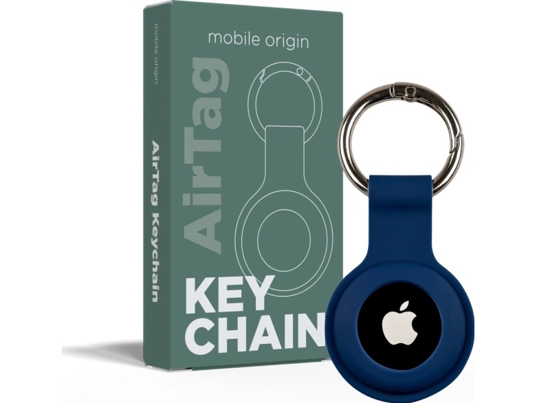 Mobile Origin AirTag KeyChain - blue