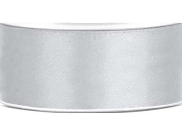 Silbernes Satinband 25Mm