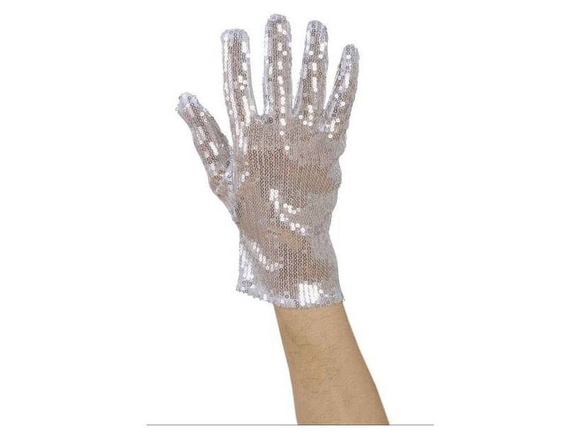 Silberner Paillettenhandschuh
