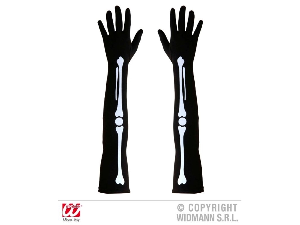 Lange Skeletthandschuhe