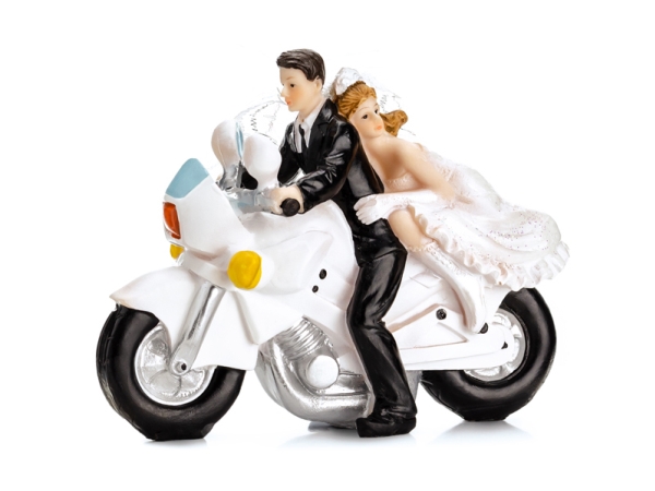 Topfigur Par På Motorcykel