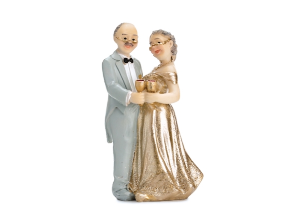 Topfigur Guldbryllup, 12 Cm