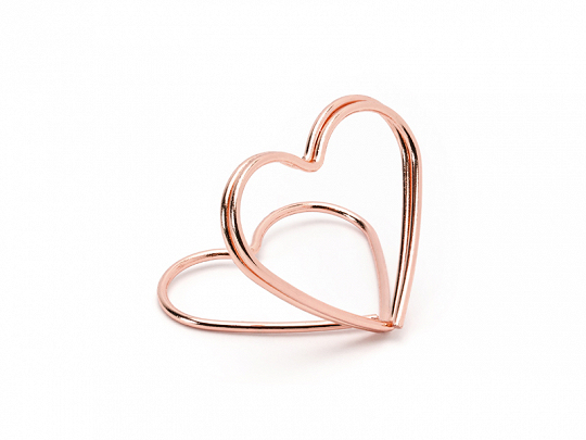 Rose Gold Hjerte Bordkortholder