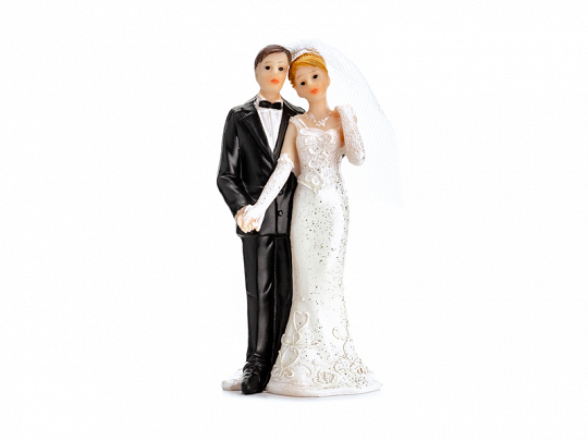 PartyDeco Newly-weds, Kage, Sort, Hvid, Voksen, Unisex, Bryllup, 1 stk