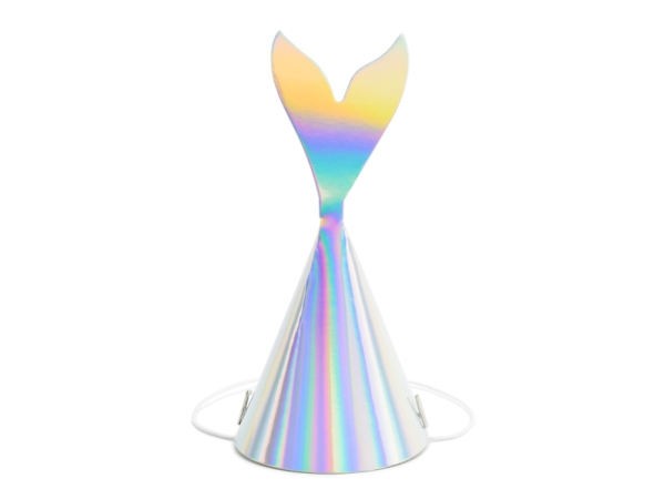 Partydeco Partyhüte Meerjungfrau, Schillernd, 18Cm, Party-Hut, Papier, Mehrfarbig, Mottoparty, 180 Mm, 8 Cm