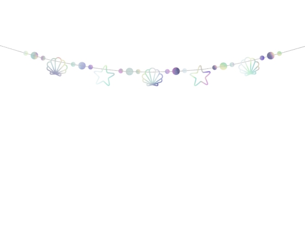 Partydeco Gl14-017, Garland, Papier, Blau, Herzlichen Glückwunsch, 1650 M, Junge/Mädchen