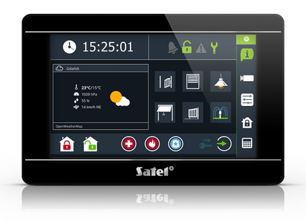 Satel INT-TSI-B, Sort, Ledningsført, 12 V, -10 - 55 °C, 0 - 93%, 196 mm