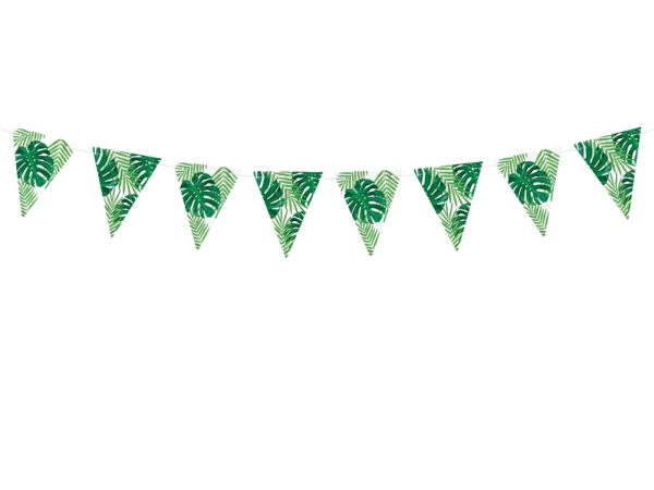 Aloha blad vimpelguirlande, 1,3 m.