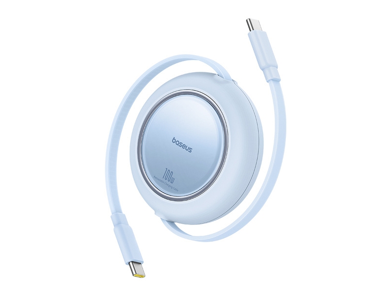 Usb-Kabel Baseus Free2pull Mini Usb-C Til Usb-C 60W, 1 M (Blå)