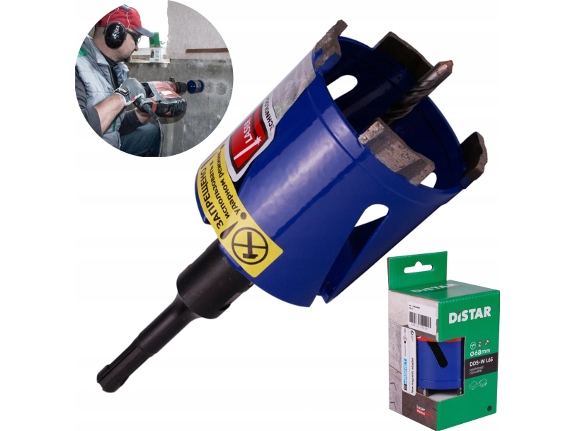 Distar Diamantbor Til Keramik T-Concrete / Sds+ 68 X 65-4 X M16