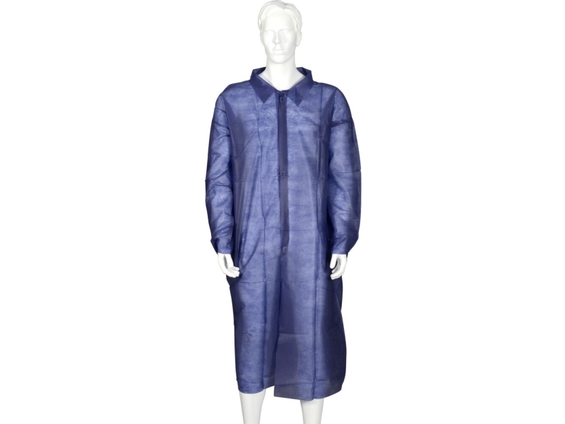 Besøgsjakke, ABENA Classic, L/XL, 130x76cm, 28 gsm, mørkeblå, PP, usteril