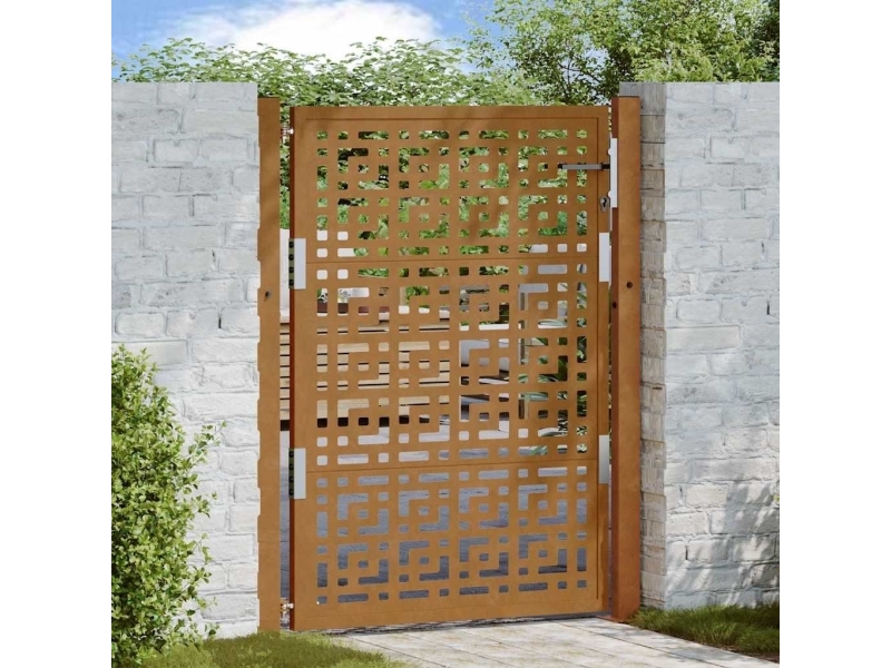 Trädgårdsgrind 105x130 cm i rostfritt stål, korsmönster | Trädgården - Staket & avskärmning - Staket & net | GameStuff