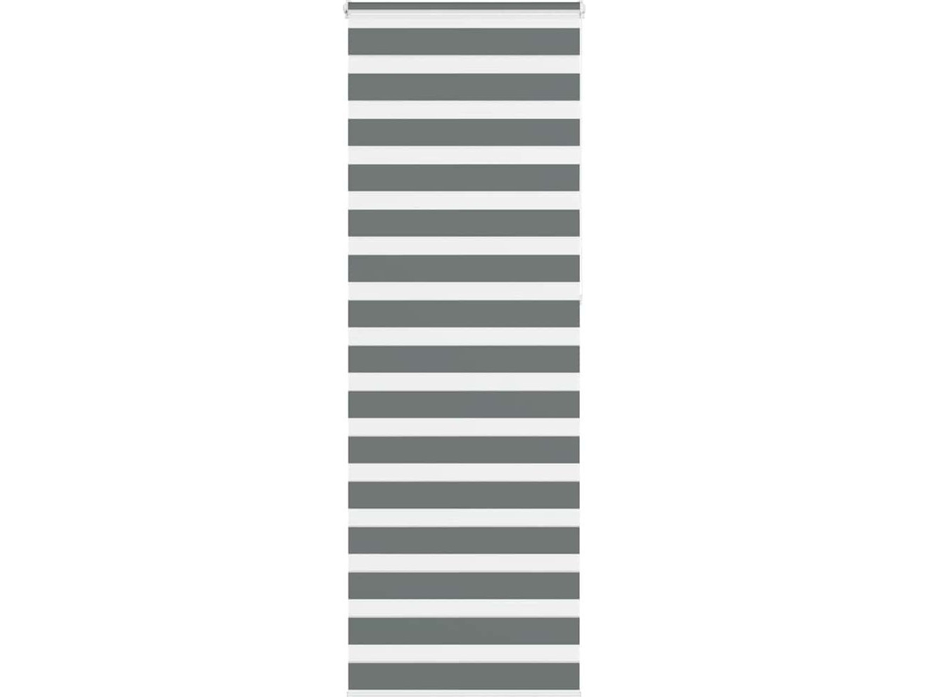 Zebravigrullgardin mörkgrå tygbredd 80,9 cm polyester | Smarta hem - Smart Home - Gardiner & solskydd - Rullgardiner | GameStuff
