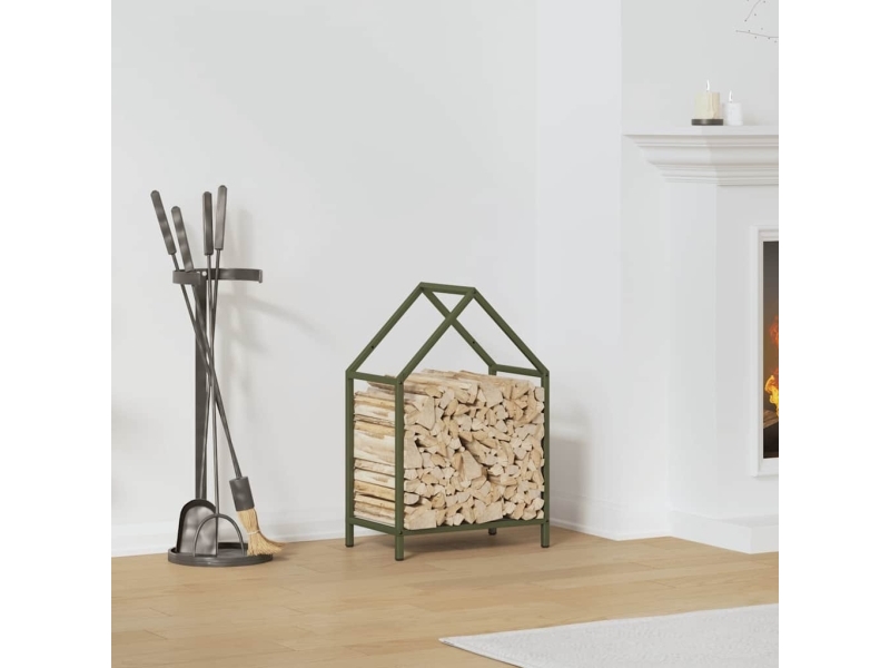 Polttopuuteline, oliivinvihreä, 40x25x60 cm