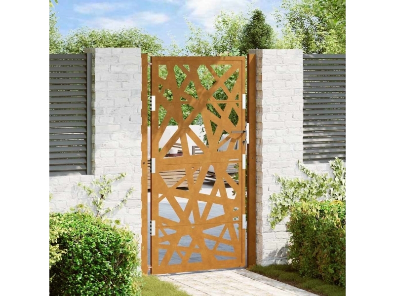 Puutarhaportti 105x180 cm Ruostumatonta terästä Kevytrakenteinen