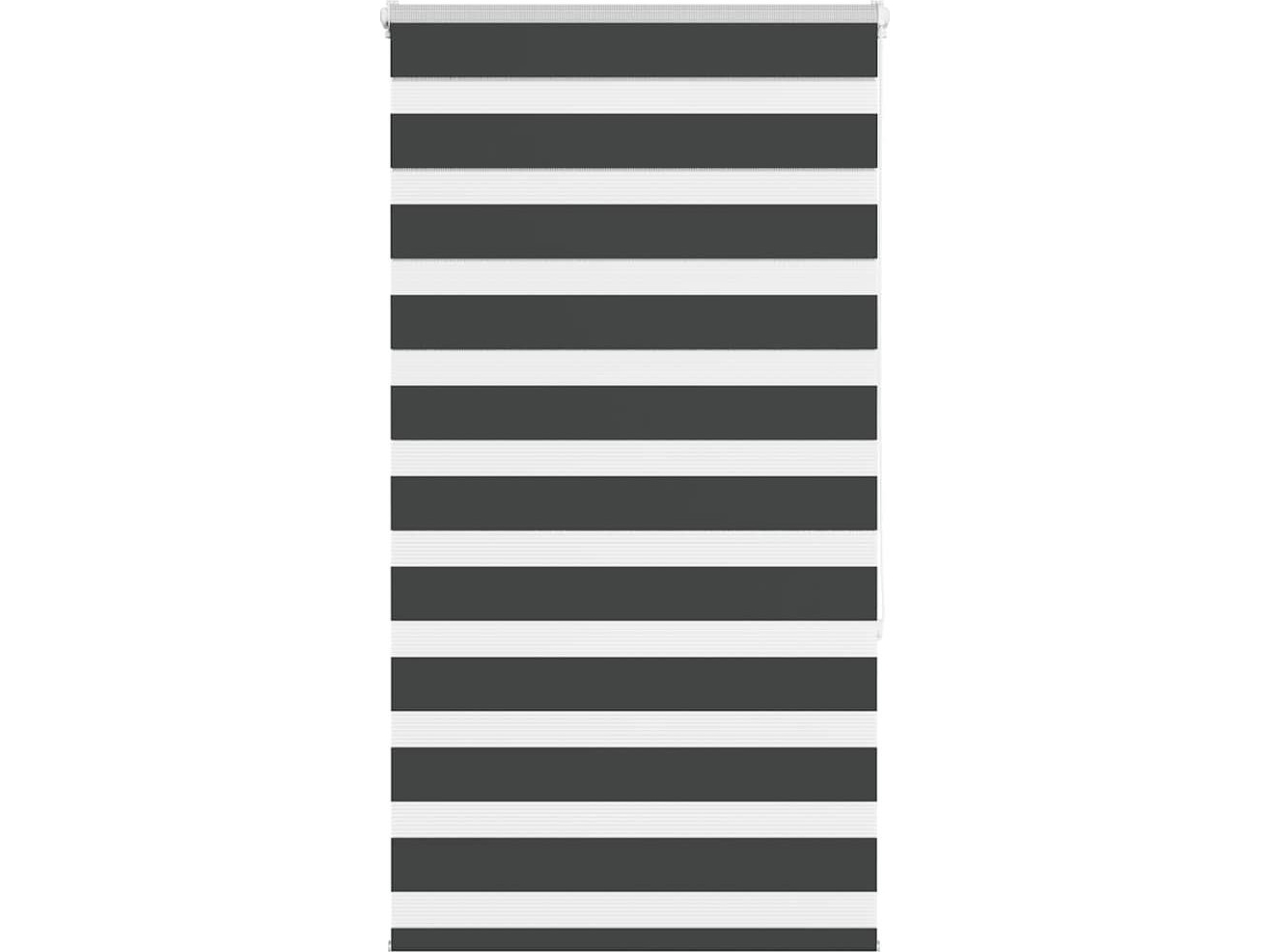 Rullaverho zebra, musta, kankaan leveys 75,9 cm, polyesteri