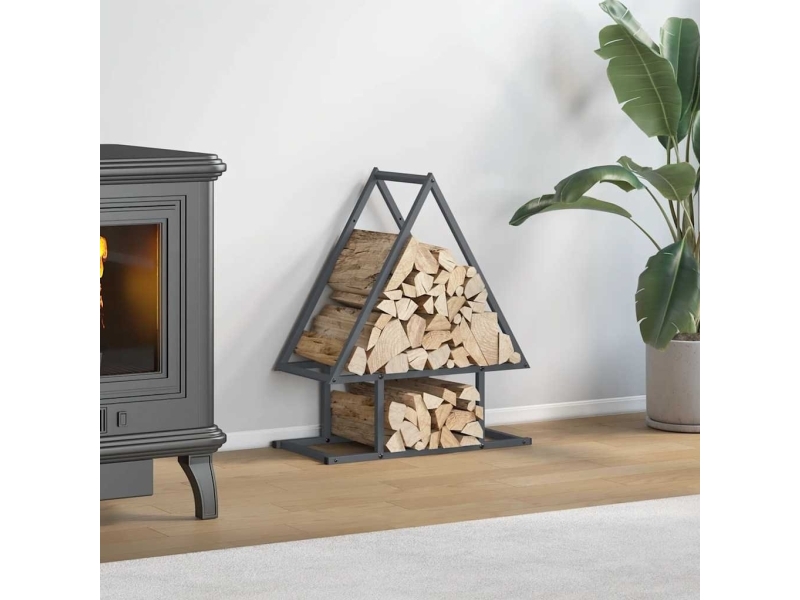 Vedställ, antracit, 50x25x60 cm | Trädgården - Eldstad - Eldstadtillbehör | GameStuff