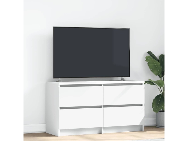 TV-bänk vit 100x35x54 cm limmat trä | Bostäder - Möbler - Skåp & konsolbord | GameStuff