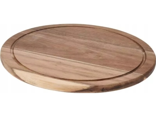 Schneidebrett Excellent Houseware Akazie Holz, Rund, Ø 30 Cm