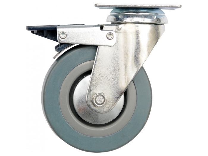 Vorel Länkhjul med grått gummi och broms 100mm 87383 | Utomhus - Fiskeredskap - Fiskerullar | GameStuff