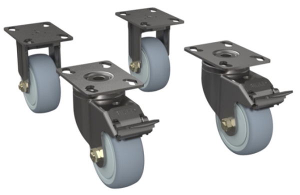 Zebra Cs-Rac-Wheel, Lenkrolle, Grau, Edelstahl, 4 Stück(E)