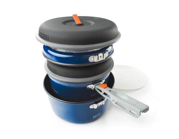 GSI Outdoors 44232, Sæt, Keramisk, Nylon, Silikone, 5 L, Sort, Blå, Grå, Grå, Nylon