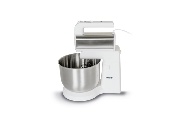 Unold Handmixer Mit Rührschüssel Hannah 78720, Handmixer, Weiß, Schlagen, Kneten, Mixen, Rührer, Whisking, 0,9 M, 3,5 L, Drehregler