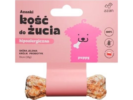 Hundegodbid - Brit AZANKI hypoallergen tyggeben af hjorteskind med kanin & probiotika, puppy, 10 cm