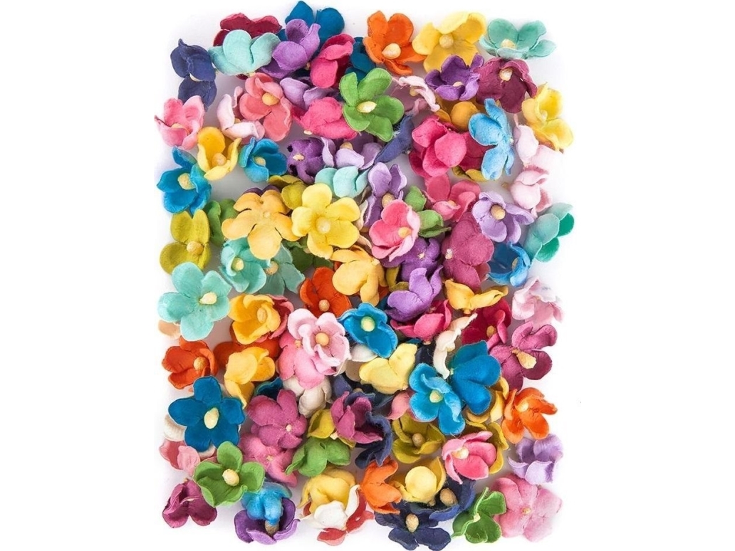 Papirblomster Mættet 2Cm 60Stk