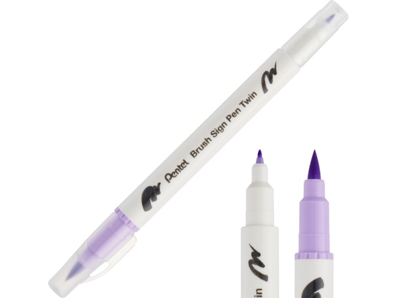 Pentel Brush Pen Doppelseitiges Heliotrop Sesw30c-T131