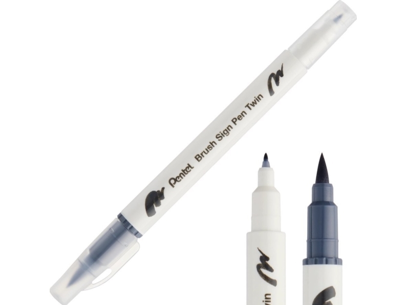 Pentel Penselmarker dubbelsidig ljusgrå SESW30C-T112 | Skola & Hobby - Konstmaterial - Borstar | GameStuff