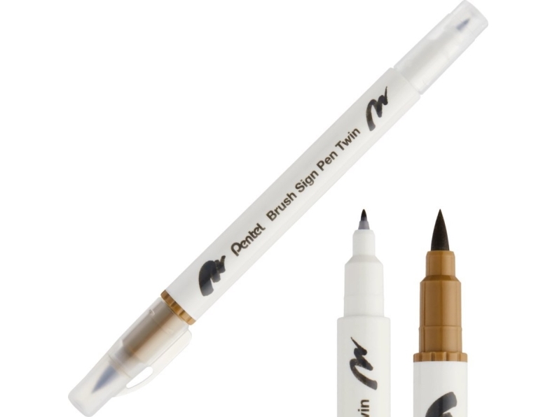 Pentel Brush Marker 2-Sidet Rå Umbra Sesw30c-T127
