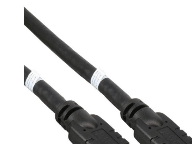 Inline Hdmi-High Speed Kabel Mit Ethernet, St / St, Aktiv, Schwarz / Gold, 30M, 30 M, Hdmi Typ A (Standard), Hdmi Typ A (Standard), 3D, Schwarz