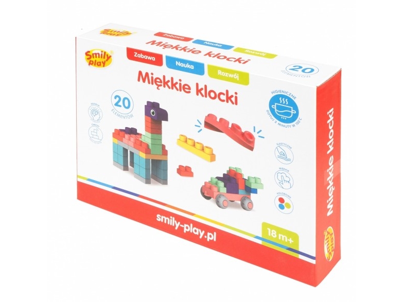 Smily Play Miękkie klocki 20el SmilyPlay SP84944 49443 | Utomhusleksaker - Spela i trädgården - Leksaker till trädgården | GameStuff