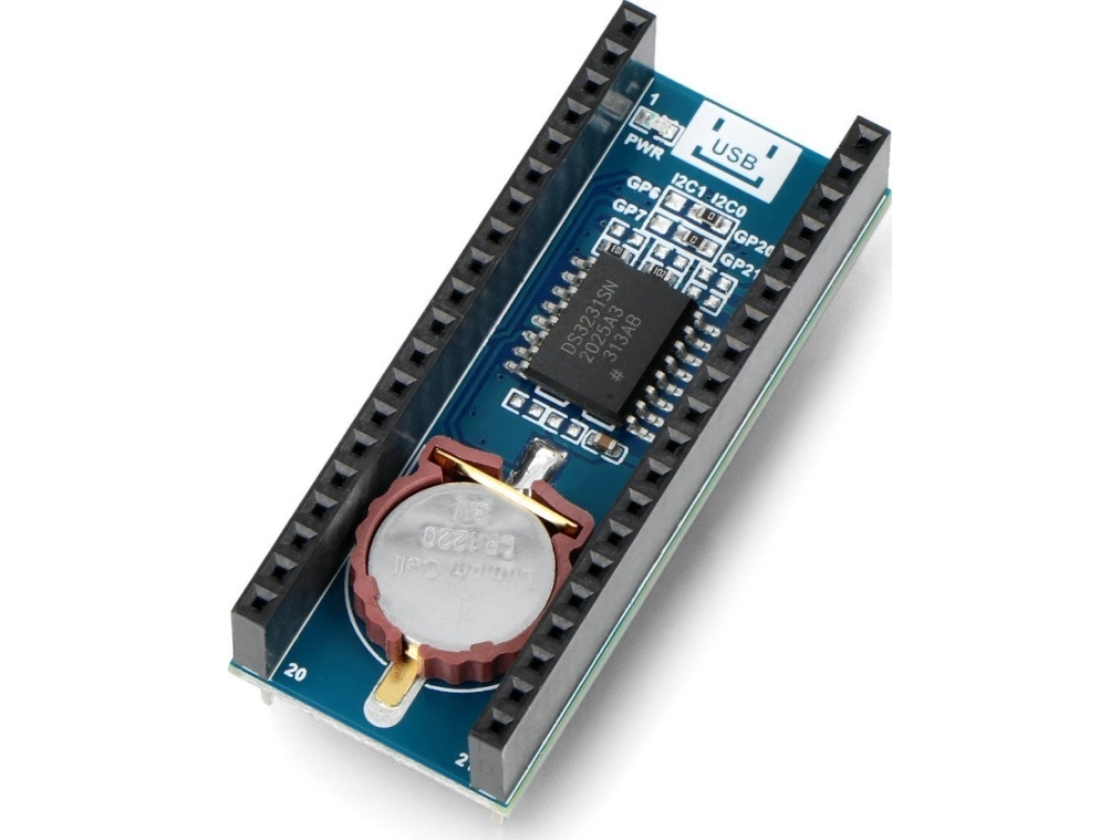 Waveshare RTC-modul DS3231 realtidsklocka I2C för Raspberry Pi Pico 19426 | Belysning - Tillbehör & reservdelar - Transformator | GameStuff