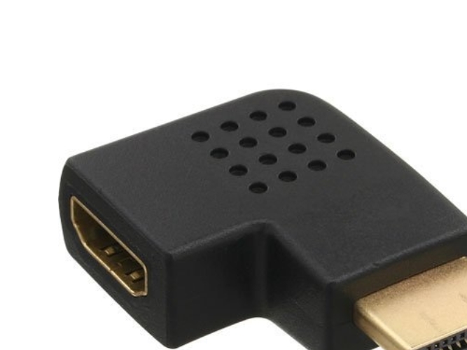 Inline Hdmi Adapter, Stecker / Buchse, Seitlich Links Gewinkelt, 4K2k, Hdmi A Female, Hdmi, Schwarz