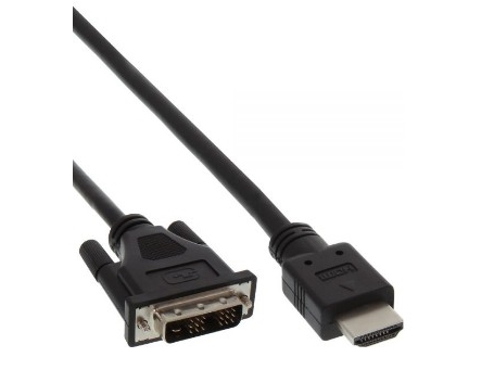 Inline Hdmi-Dvi Adapterkabel, Hdmi Stecker Auf Dvi 18+1 Stecker, 1,5M, 1,5 M, Hdmi, Dvi, Stecker, Stecker, Schwarz