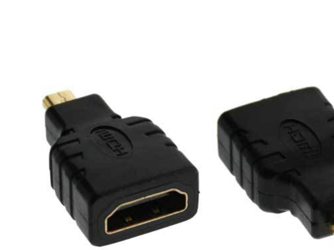 Inline Hdmi Adapter, Hdmi A Buchse Auf Micro Hdmi D Stecker, 4K/60Hz, Hdmi A Female, Hdmi D, Schwarz