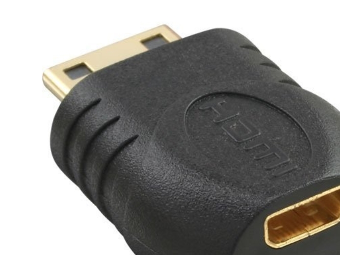 Inline Hdmi Adapter, Mini Hdmi C Stecker Auf Micro Hdmi D Buchse, Hdmi C Male, Hdmi D, Schwarz