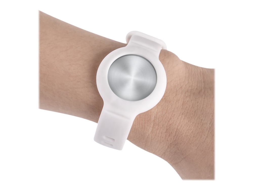 Deltaco - Håndledspose Til Airtag - Silicone - Hvid - For Apple Airtag