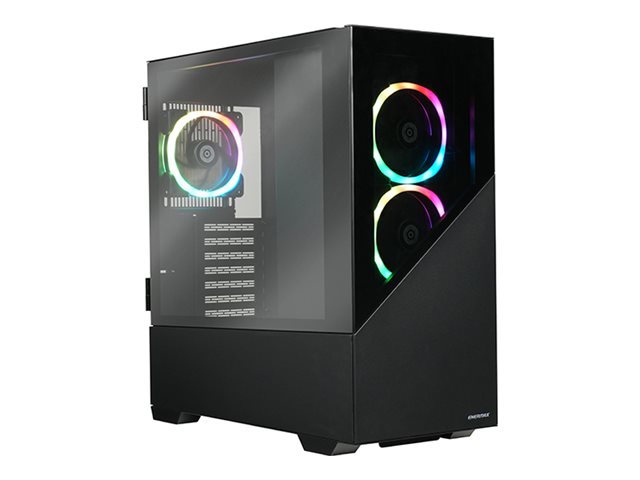 Enermax K8, Midi Tower, Pc, Schwarz, Atx, Micro Atx, Mini-Itx, Spcc, Gehärtetes Glas, Gaming
